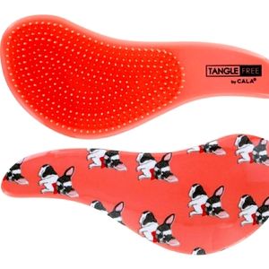 Cala French Bulldog Print Tangle FREE Hairbrush
